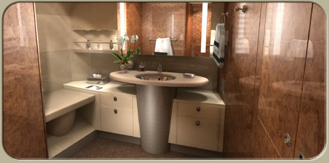 A318 Elite bathroom interior